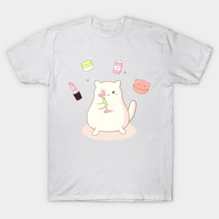 Korean cosmetics cute cat facial massager T-Shirt